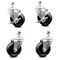 Service Caster 4 Inch Phenolic Wheel Swivel 1/2 Inch Threaded Stem Caster Brakes SCC, 2PK SCC-TS20S414-PHR-121315-2-TLB-2 - alternate 1